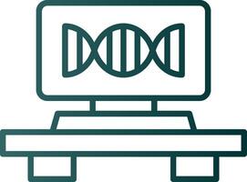 Dna Strand Line Gradient Icon vector