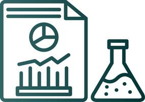 Chemical Analysis Line Gradient Icon vector