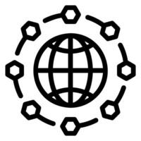 network line icon vector
