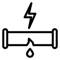 flood sensor line icon vector