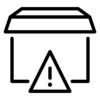 warning line icon vector