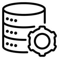 icono de línea de gestión de datos vector