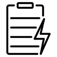 clipboard line icon vector