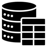 database table glyph icon vector