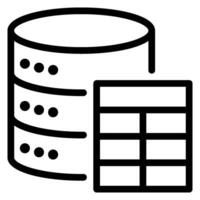 database table line icon vector