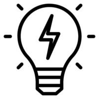 lighbulb line icon vector