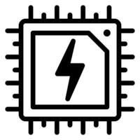 chip glyph icon vector