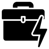 briefcase glyph icon vector