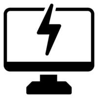 computer glyph icon vector