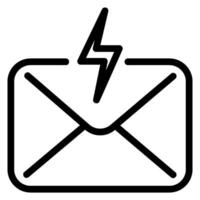 mail line icon vector