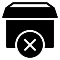 delete product glyph icon vector