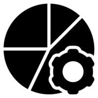 icono de glifo de gráfico circular vector