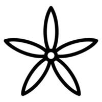 Pentas line icon vector