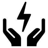 hands glyph icon vector