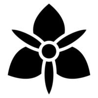 icono de glifo de orquídea vector