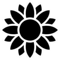 icono de glifo de girasol vector