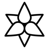 lily line icon vector