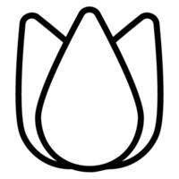 tulip line icon vector