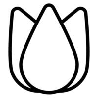 tulip line icon vector