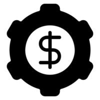 icono de glifo de dinero vector