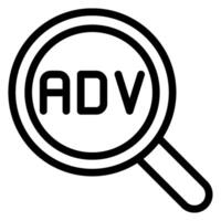 advance search line icon vector