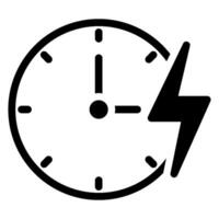 time glyph icon vector