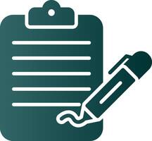 Check List Glyph Gradient Icon vector