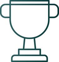 icono de gradiente de línea de trofeo vector