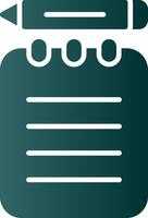 Notepad Glyph Gradient Icon vector
