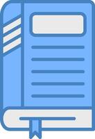 Book Line Filled Blue Icon vector