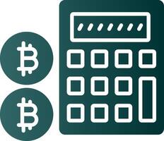 Calculator Calculator Glyph Gradient Icon vector