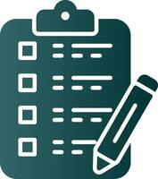 Writing Glyph Gradient Icon vector