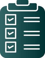 Check List Glyph Gradient Icon vector