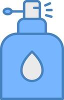 Perfume Line Filled Blue Icon vector