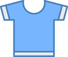 T Shirt Line Filled Blue Icon vector