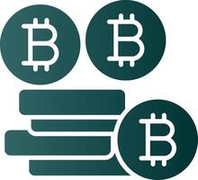 Bitcoins Bitcoins Glyph Gradient Icon vector