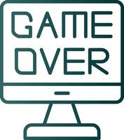 Game Over Line Gradient Icon vector