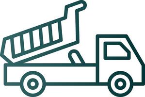Tipper Line Gradient Icon vector