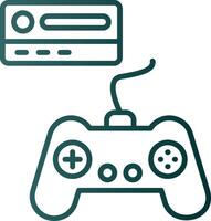 Gaming Console Line Gradient Icon vector