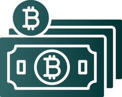 Bitcoin Cash Glyph Gradient Icon vector