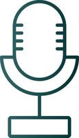 Microphone Line Gradient Icon vector