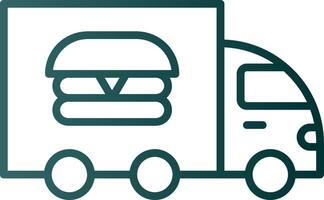 Food Truck Line Gradient Icon vector