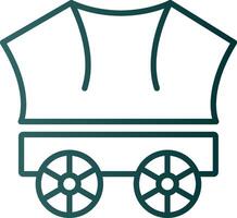 Wagon Line Gradient Icon vector