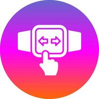 Touchscreen Glyph Gradient Circle Icon Design vector