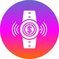 Contactless Glyph Gradient Circle Icon Design vector