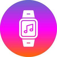 Music Glyph Gradient Circle Icon Design vector