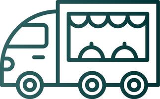 Food Truck Line Gradient Icon vector