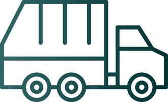 Garbage Truck Line Gradient Icon vector