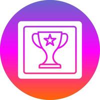 Frame Glyph Gradient Circle Icon Design vector