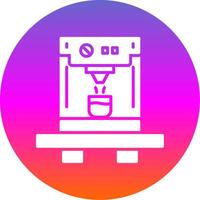 Coffee Machine Glyph Gradient Circle Icon Design vector